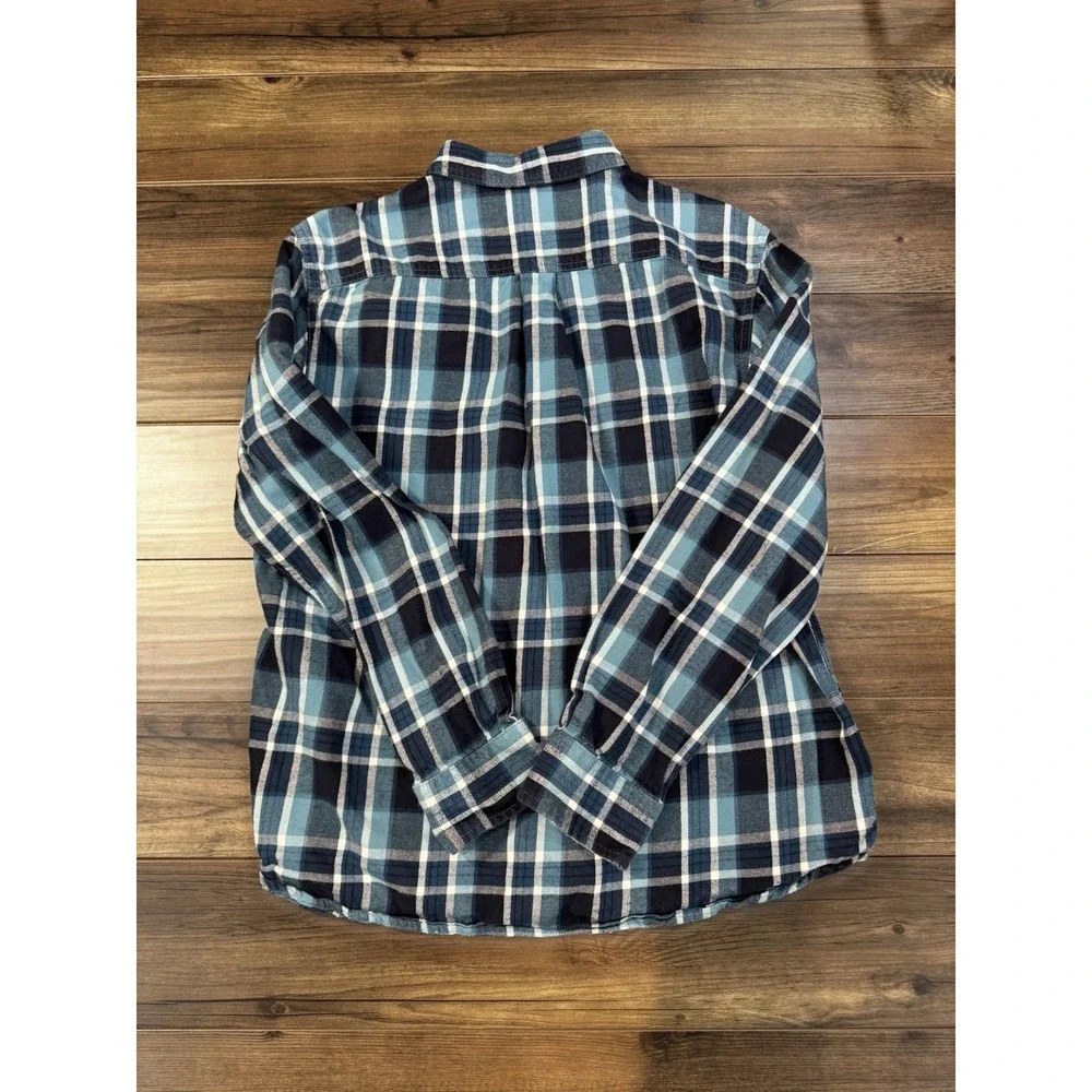 The North Face Flannel Shirt Men's Medium Multicolor Plaid Blue